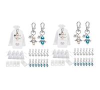 Tuminfar 96 Ensembles de BaptêMe Favorisent des Faveurs de Souvenir Anges Gardiens de Mariage + en Organza + Pendentifs Cadeaux de BaptêMe