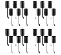 Tuminfar Bougies, Couronne de L', Bougeoirs, Couronne de L', Bougeoir, Bougies Coniques avec Brochette, 24 Pinces Noir