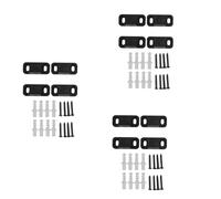 Tuminfar Guide de Plancher pour Porte de Grange Coulissante, 6 Pièces Ensemble de Guide Monté AU Sol à Double Clip Réglable