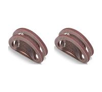 Tuminfar Lot de 48 Bandes Abrasives 1/2 X 18 Pouces en Oxyde D'Aluminium pour à Air, Assortiment de Bandes, Outil de Ponceuse à Bande pour le Travail Du Bois