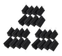 Tuminfar Nouveau 24 Paquet de 4.6 pouces x 4.6 pouces x 9.5 pouces en noir l'insonorisation isolation Basse piege acoustique mur mousse matelassure Studio mousse carrelage (24PCS, Noir)