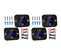 Tuminfar Paquet de 4 VoltmèTres NuméRiques à LED avec Interrupteur de Contact, VoltmèTre de Voiture DC 12V 24V LED Affichage NuméRique Panneau de VoltmèTre ÉTanche
