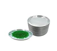 Tuminfar Plateaux D'Échantillons en Aluminium pour Analyseur D'Humidité (Paquet de 100) - Plateaux de Laboratoire Ronds de 90 Mm, Coupelles de Pesée Jetables, Plateau pour Balance
