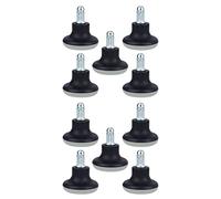 Tumintu 10x Cloche Glisse Remplacement Chaise de Bureau Roues Butée Chaise de Bureau Roulettes Pivotantes, 2 Pouces