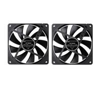 Tumintu 2pcs Ventilateur de Boîtier D'Ordinateur 92mm 4-Pin PWM Haute Circulation d'air Ventilateur de Refroidissement Ultra-Fin 1200-3000RPM Ventilateur à Roulement FDB en Cascade