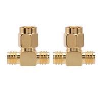 Tumintu 2X Connecteur/Adaptateur 1 SMA Male vers 2 SMA Femelles Triple Voies T