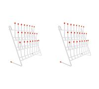 Tumintu 2X Étagère Séchage Laboratoire 24 Chevilles Étagère à Verrerie Laboratoire Étagère Séchage pour Verrerie Métallique Support Mural/Étendoir Séchage en Verre Laboratoire Autoportant