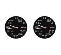 Tumintu 2X Horloge Murale Mathématique, Formules Mathématiques Horloge Quiz Horloge en Noir Et Blanc Horloge D'équation Mathématique pour, Bureau