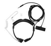 Tumintu 3,5 mm réglable Throat Mic Casque Microphone Covert Tube acoustique Casque Casque avec doigt PTT pour téléphone portable androïde