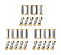 Tumintu 30 Paquets de Vis à Manche de Couteau, Rivets, Boulons de Fixation, Vis à TêTe Plate Hexagonale DoréE, Vis de Fabricant de Couteaux