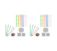 Tumintu 32 Pcs Mandala Dotting Outils pour Peinture Roches Mandala Pochoirs Kit Boule Stylus Argile Sculpture Sculpture Outils