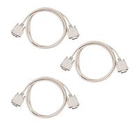 Tumintu 3pièces 1,4M RS232 DB9 9 Broches Male A Video VGA Cable Adaptateur Male 15 Broches Gris Clair