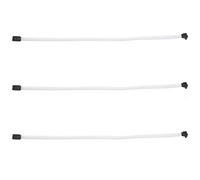 Tumintu 3X 50CM 3.0 III SATA3 Cable de donnees a 7 Broches SSD a Angle Droit 6Gb / s Cordon de donnees pour Disque Dur avec Gaine en Nylon (Blanc)