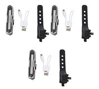 Tumintu 3X Feu Arriere Super Lumineuse a Bicyclette Feu Arriere USB Rechargeable a Bicyclette LED Phare avec 5 Modes de Lampe Rouge + Bleu
