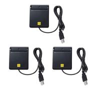 Tumintu 3X Lecteur de Carte à Puce USB pour Carte Bancaire IC/ID Lecteur de Carte EMV Haute Qualité pour 7 8 10 pour Linux OS USB- ISO 7816