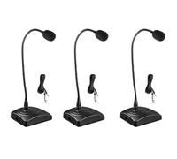 Tumintu 3X Microphone de Conférence Filaire Qr-501, Microphone à Condensateur de Microphone D'Enregistrement à Col de Cygne de Réunion de Bureau