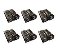 Tumintu 6 Paire D'Extension de Câble Audio XLR 3 Broches 4 Canaux et sur Réseau, Extension de Signal Réseau DMX512 6 Mâle + 6