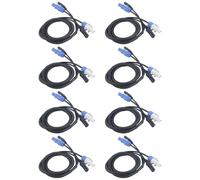 Tumintu 8X Câble Powercon Combinaison de Prise Powercon et de Ligne de Signal XLR pour Le Transit du Signal de Connexion d'alimentation Lumineuse (A)