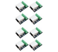 Tumintu Carte de Dérivation de Connecteur de Prise Ethernet RJ45 8 Pièces, Carte de Connecteur 2,54 mm, Terminal Adaptateur Réseau Blindé