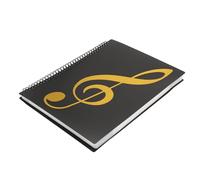 Tumintu Dossier de Partitions, 60 Pages, Porte-Partitions, Convient Aux Formats de Papier Lettre A4, de Chorale Inscriptible et Détachable (Noir) Résistant