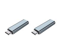 Tumintu Lot de 2 adaptateurs USB de type C pour écran virtuel DDC EDID Dummy Plug Headless Ghost Display Emulateur de charge factice 4K 60 Hz