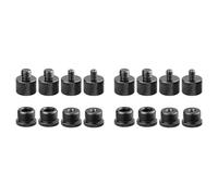 Tumintu Lot de 2 supports de microphone, bras de microphone, adaptateurs filetés pour microphone, 5/8 vers fiche 3/8 et 5/8 vers 1/4 mâle, etc.