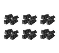 Tumintu Lot de 24 plaques acoustiques en mousse pour studio - Traitement du son - Coin de piège - 12 x 12 x 48 cm