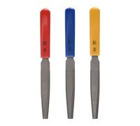 Tumintu Lot de 3 limes de selle coniques pour guitare avec lime à fente, kit d'accessoires, lime à fil double bord pour guitare électrique 7,6