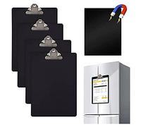 Tumintu Lot de 4 porte-blocs magnétiques au format lettre pour le réfrigérateur, le bureau, la salle de classe et