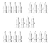Tumintu Pack de 20 Embouts de Rechange pour Pointes pour 1ère Et 2Nd Génération (Blanc)