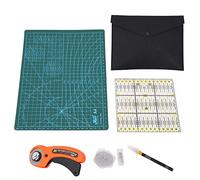 Tumming Shop Kit d'outils de Couture et de Coutures rotatifs Comprenant 5 Lames de 45 mm, Stylo à découper, Tapis de découpe A4 et règle Patchwork pour Quilting, Artisanat (15 pièces)