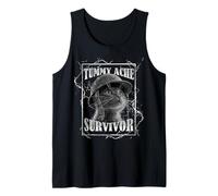 Tummy Ache Survivor Funny Cat Dramatic Lightning Band Débardeur