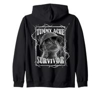 Tummy Ache Survivor Funny Cat Dramatic Lightning Band Sweat à Capuche