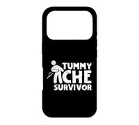 Tummy Ache Survivor Funny Graphic Vintage Coque pour iPhone 17 Pro