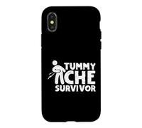 Tummy Ache Survivor Funny Graphic Vintage Coque pour iPhone X/XS
