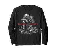 Tummy Hurts Funny Medieval Knight Gothic Art Dark Humor Manche Longue