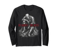 Tummy Hurts Funny Medieval Knight Gothic Art Dark Humor Manche Longue