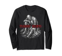 Tummy Hurts Funny Medieval Knight Gothic Art Dark Humor Manche Longue