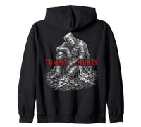 Tummy Hurts Funny Medieval Knight Gothic Art Dark Humor Sweat à Capuche
