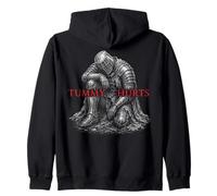 Tummy Hurts Funny Medieval Knight Gothic Art Dark Humor Sweat à Capuche