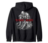 Tummy Hurts Funny Medieval Knight Gothic Art Dark Humor Sweat à Capuche