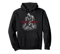 Tummy Hurts Funny Medieval Knight Gothic Art Dark Humor Sweat à Capuche