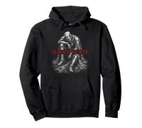 Tummy Hurts Funny Medieval Knight Gothic Art Dark Humor Sweat à Capuche