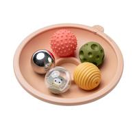 Tummy Time Bébé - Plateau Équilibre avec 5 Balles Sensorielles Texturées - Jouet d’Éveil Motricité Fine et Stimulation Sensorielle - Dès 3 Mois - 13705