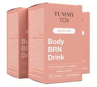 Tummy Tox Fat Burner Drink - Boisson Mangue, 30 Sachets | L-Carnitine, Guarana et Extrait de Feuilles de Thé Vert, Cure de 30 Jours