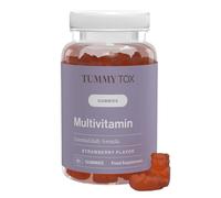Tummy Tox Gummies Multivitamines - Goût Fraise, 60 Gummies | Biotine, Acide Folique, Vitamine E, la Vitamine C contribue au Fonctionnement Normal du Système Immunitaire