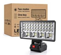 Tumnatt Lampe de travail LED sans fil pour batterie Einhell 18 V PXC 90 W 8000 ml avec deux ports de charge USB, lumière LED pour urgence, atelier, garage (sans batterie)