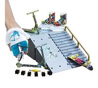 Tumotsit 11 Fingerboard Skatepark Set, Skate Park Kit cadeau pour enfants, Rampes de clavier avec jeu de jouets pour doigts, y compris claviers, Finger, Scooter, rampe de skateboard