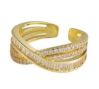 Tumotsit Bague Spinner pour femme | Bague Moissanite Cadeaux pour Maman | Bagues bijoux inspirantes mode simple, cadeaux pour fille et maman