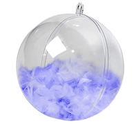 Tumotsit Boule creuse en acrylique - Forme ronde - À remplir - Décoration de sapin de Noël - Boule à suspendre transparente - Pour travaux manuels, décorations de fête de mariage